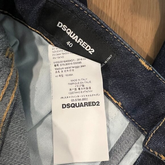 DSquared2 Skinny Jennifer Blue Jeans Size 40 - Picture 5 of 8